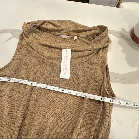 Soft Surroundings Kerry Dress Cowl Neck Smocked Soft Stretchy Flowy SzM - Picture 7 of 7